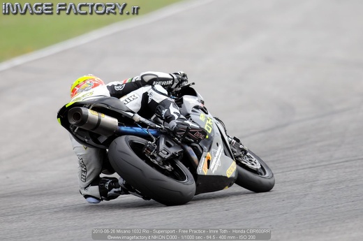 2010-06-26 Misano 1032 Rio - Supersport - Free Practice - Imre Toth -  Honda CBR600RR